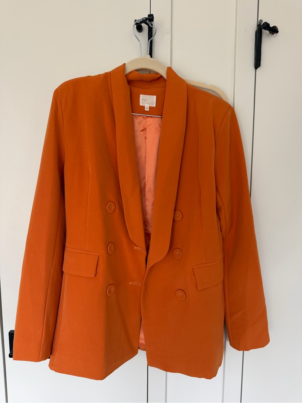 Vici Double-Breasted Orange Blazer Jacket